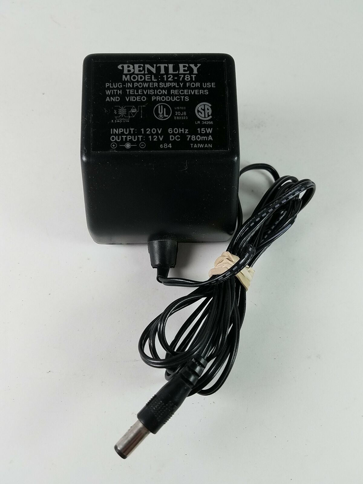 Bentley 12-78T Power Supply 12VDC 780mA Brand: Bentley Location: RS545 MPN: 1
