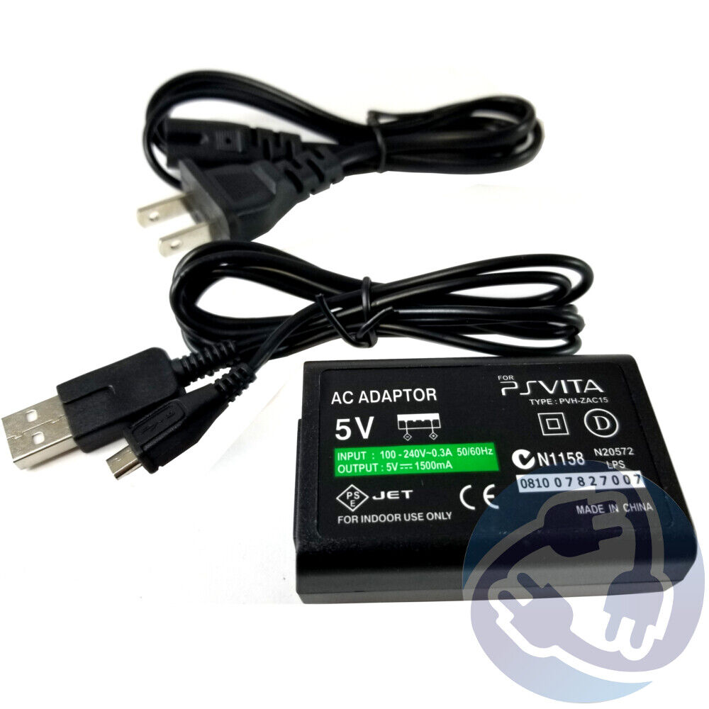 Wall AC Adapter USB Sync Cable Charger for Sony PS Vita PSV Slim 2000 (PCH-2001)