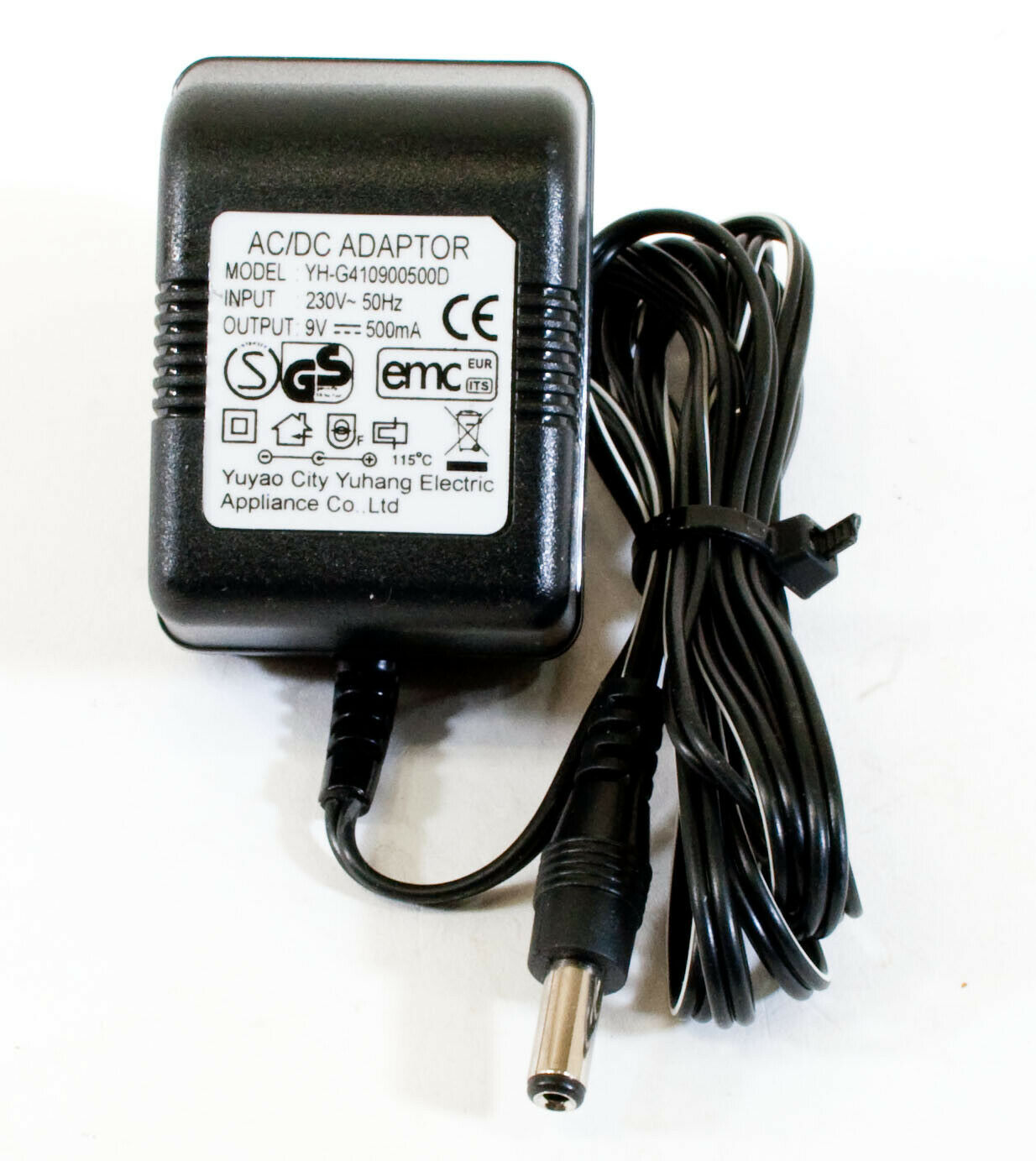 Yuhang YH-G410900500D AC Adapter 9V 500mA Original Power Supply Europlug Output