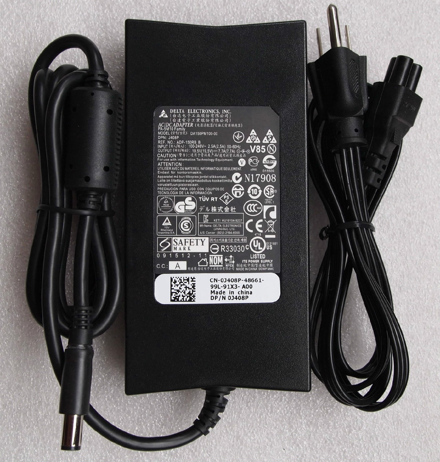 150W Original Dell Inspiron 9100 9200 AC Power Adapter Charger