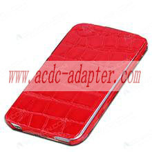 [Wholesale] Moq-20Pcs Crocodile Leather Case For Iphone5 Red