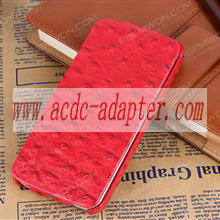 [Wholesale] Moq-20Pcs Iphone 5 Ostrich Grain Pu Leather Case Re