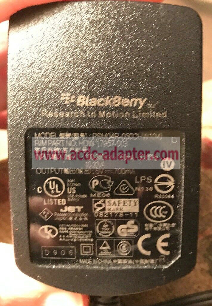 New DC 5V 500mAh BlackBerry Mini USB ac adapter ASY-07559-001 Wall Charge