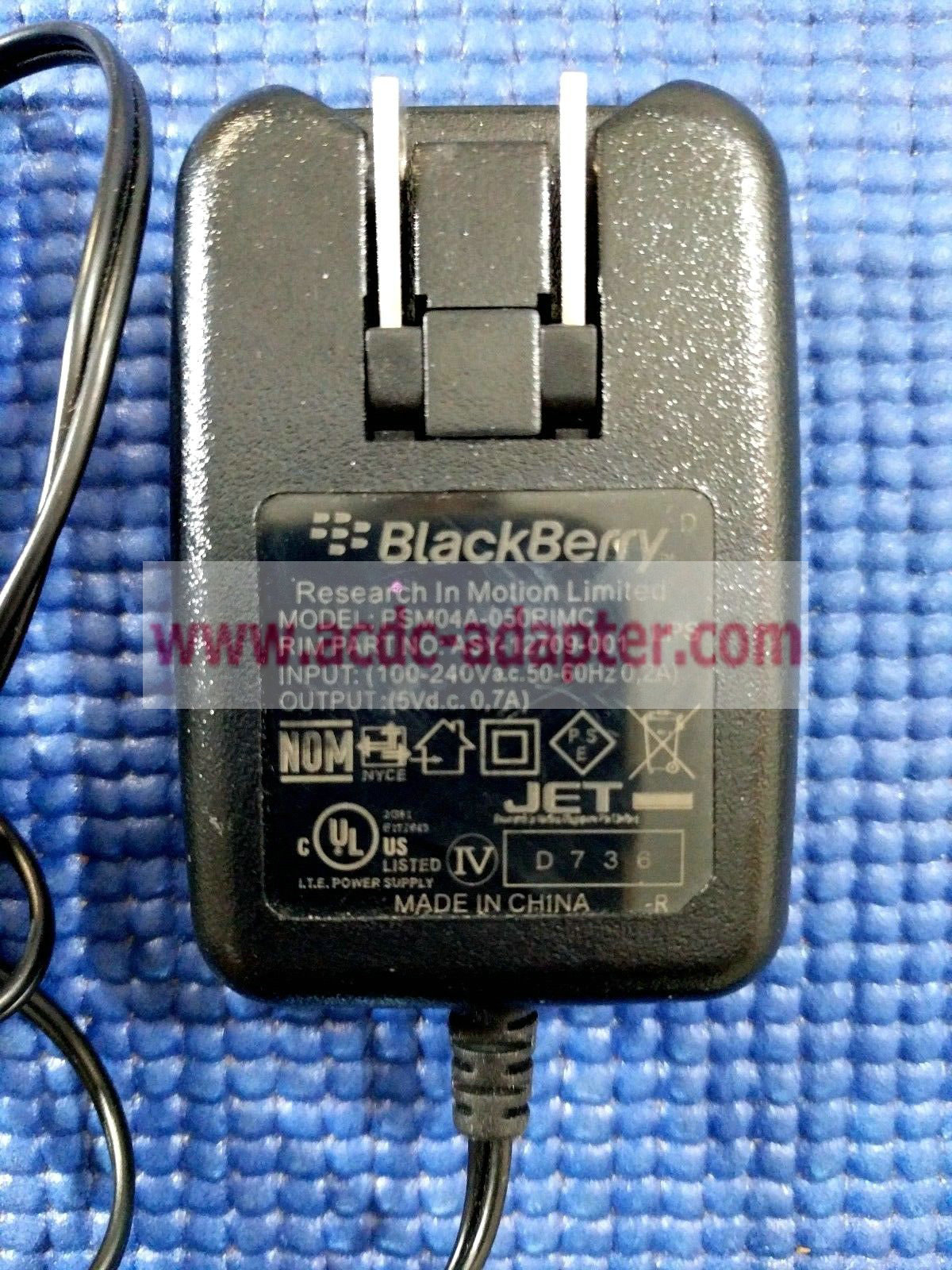 New DC 5V 700mA Blackberry ASY-12709-001 USB Wall Charger AC Adapter