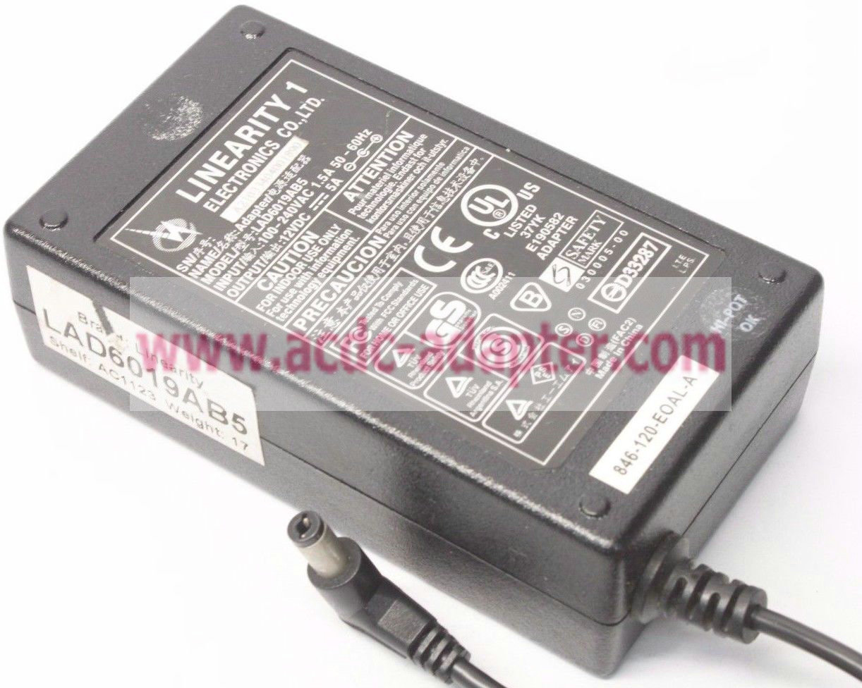 Linearity 12V 5A LAD6019AB5 AC DC Power Supply Adapter Charger