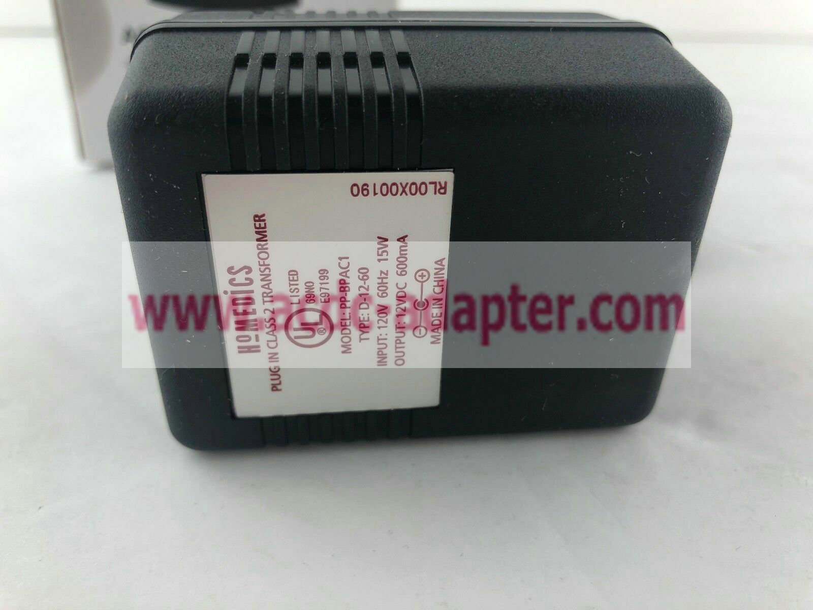New Homedics THERA P AC Adapter PP-BPAC1 D-12-60 12V 600mA Plug in Class 2 Transfo