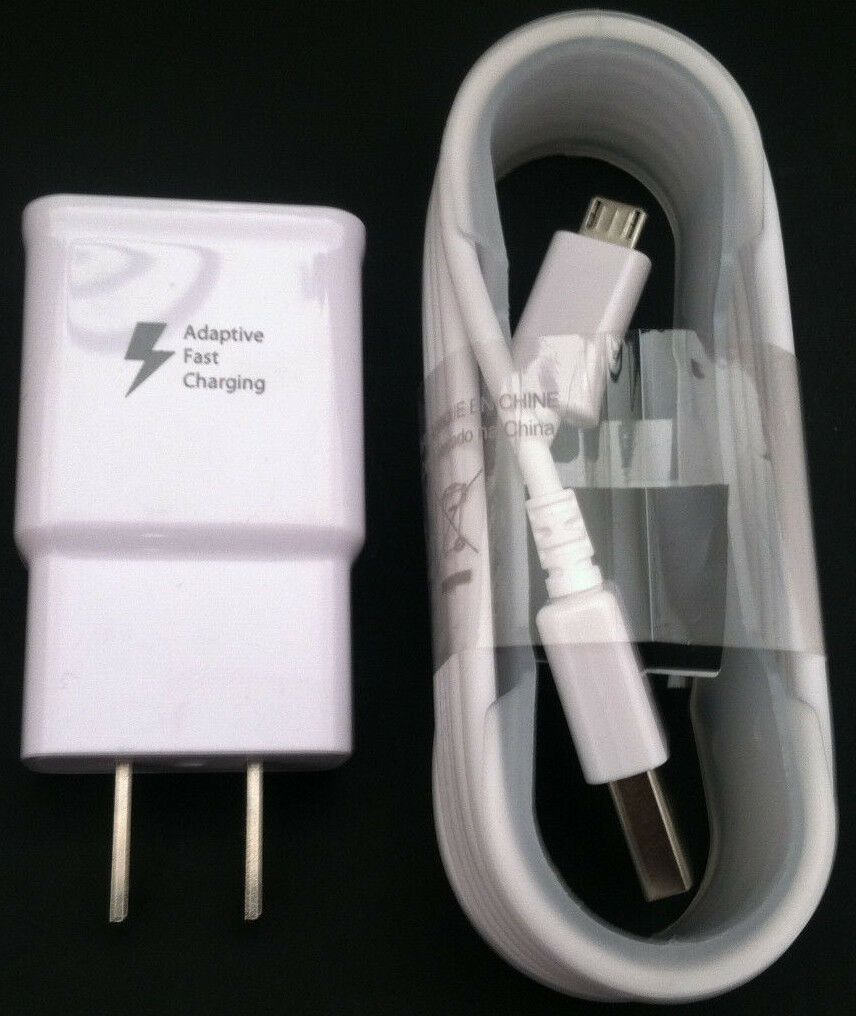 Adaptive Fast Rapid Wall Charger OEM For Samsung S6 S7 Edge Note 4 5 + 5ft Cable