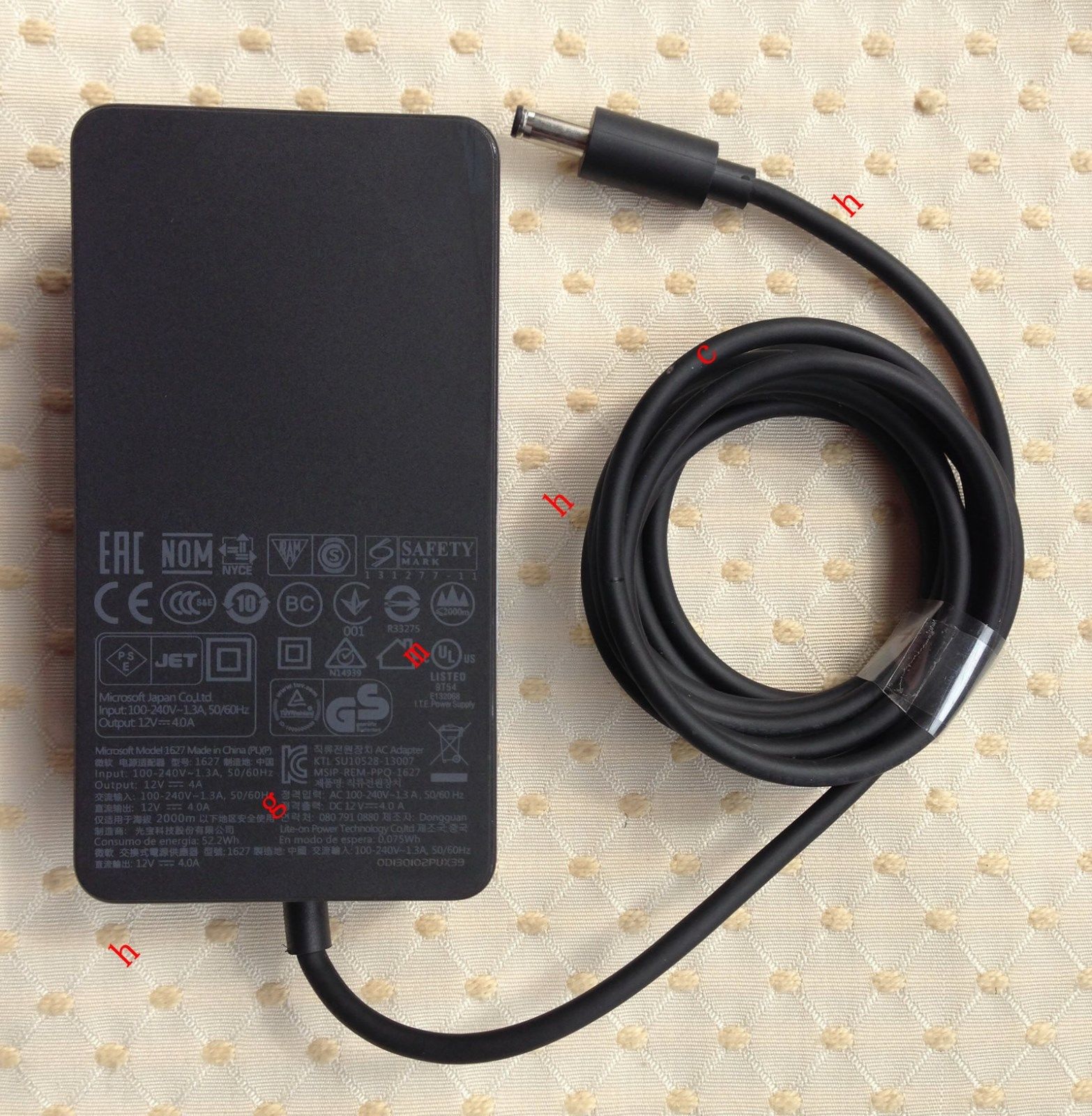 Microsoft 1627 48W 12V AC Adapter for Surface Pro 3 Docking Stat