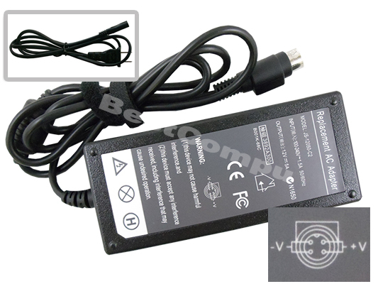 4 PIN 12V 5A AC Adapter for Sanyo CLT2054 LCD TV Monitor