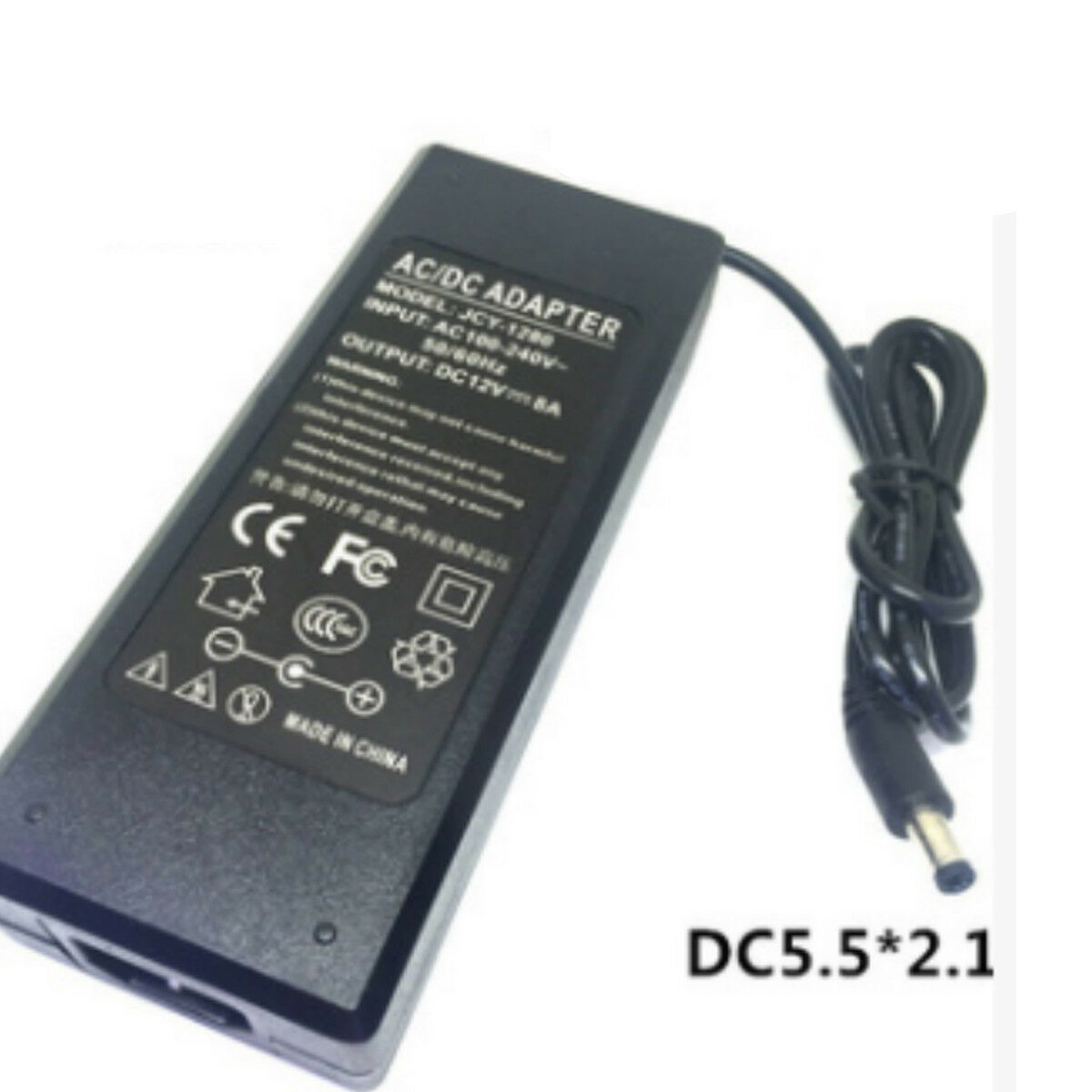 1pc 12V 8A 96W AC/DC adapter power supply Charger Switch Transformer LED strip - Click Image to Close