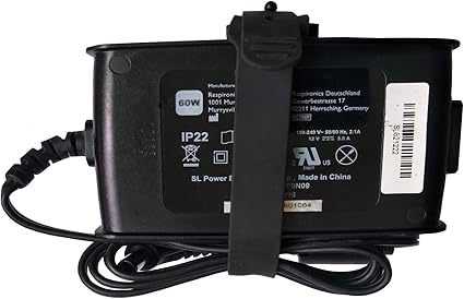 OEM Respironics 60W UL Testing Certification 12V AC/DC Adapter Compatible with Phi