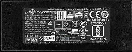 Genuine 48V AC/DC Adapter Compatible with Polycom Poly CCX 700 600 500 505 CCX700