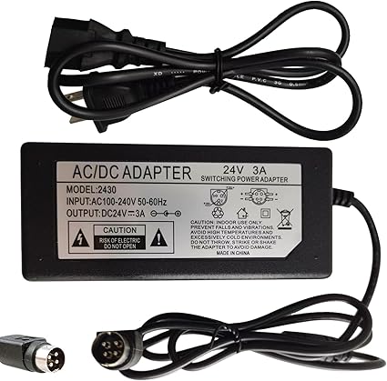 4-Pin 24V 3A AC/DC Adapter Compatible with Canon PA-14U PA-14E MG1-4558 5039 4892