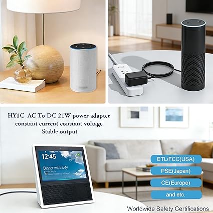 21W power supply dapter for Amazon Alexa Echo 1st 2nd Generation, Echo Show 1st Ge