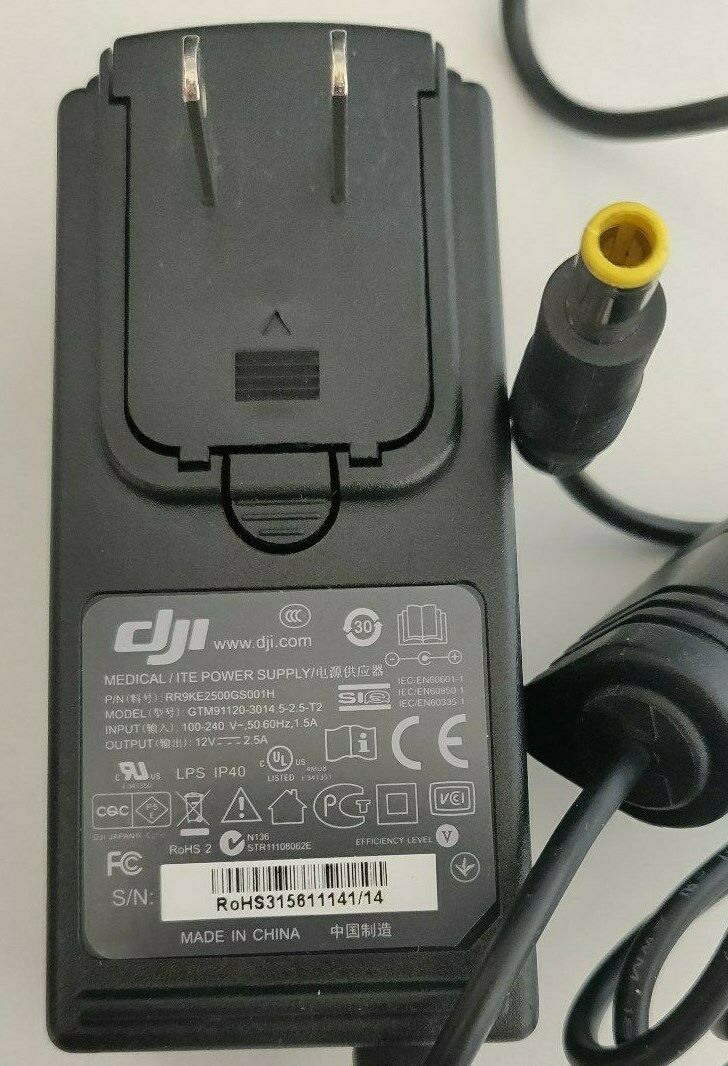 DJI Original GTM91120-3014.5-2.5-T2 Medical Grade AC NA 100-240V Power Adapter Co - Click Image to Close