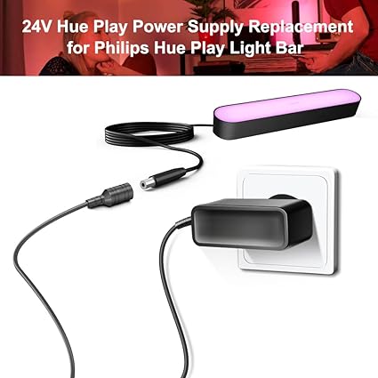 24V AC Adapter for Philips Hue Lightstrip Plus 2.0 HUE20 800276 800268 555334 Ligh