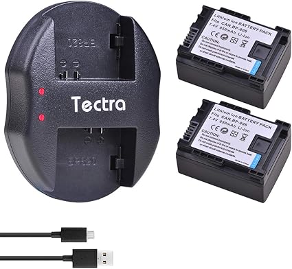 2-Pack BP-808 Battery and Charger Kit for Canon BP-807, BP-808, BP-809 and Canon F