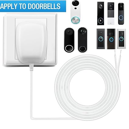 24 Volt Transformer, C Wire Adapter, Competible with All Versions of Ring Doorbell
