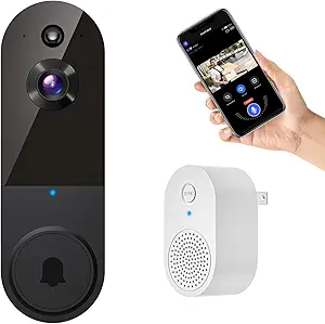 1080P Smart Wireless Video Doorbell Camera, AI Human Detection, 2.4G WiFi, Two-Way