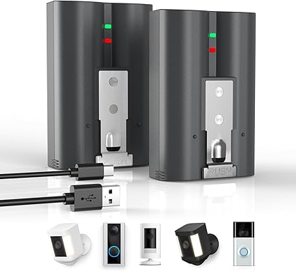 Upgraded 2 Pack Replacement for Ring Battery, 7200mAh High Endurance Li-ion Camera