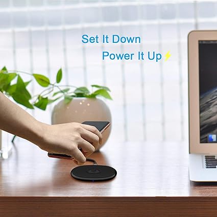 Fast Wireless Charger, Qi-Certified 15W Max Wireless Charging Pad, Compatible with