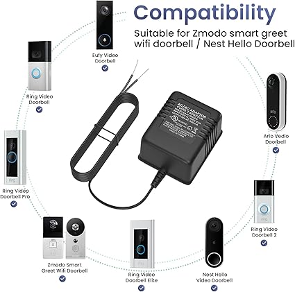 18V Power Adapter for Video Doorbell Power Supply for The Ring Video Doorbell and
