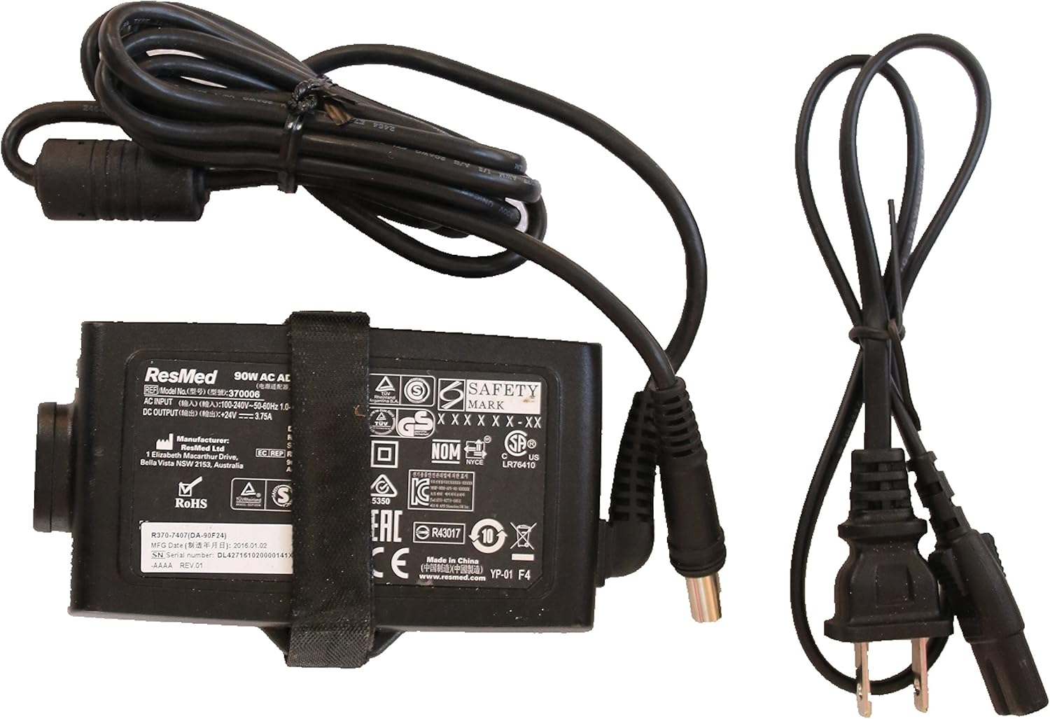 AC DC Adapter For Resmed S10 Series ResMed Airsense 10 Air sense S10 AirCurve 10 S - Click Image to Close