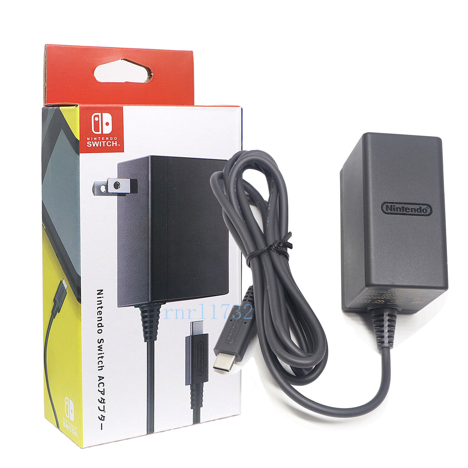 Black Original Portable AC Power Adapter Charger With Cable For Nintendo Switch T - Click Image to Close