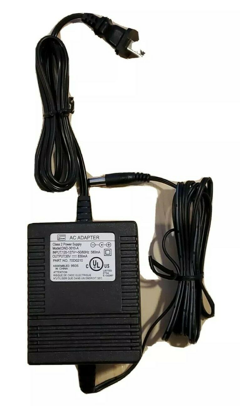 Genuine SKYNET DND-3010-A 30V Power Supply Adapter Features: Powered Custom Bun