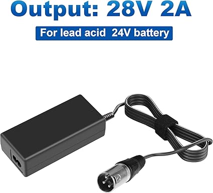 24V 2A Scooter Battery Charger for Golden Buzzaround Lite, Jazzy Power Chair,Pride