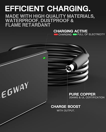 UL&CE Listed 42V/36V 1.7A Charger Power Adapter Compatible with Segway Ninebot MAX