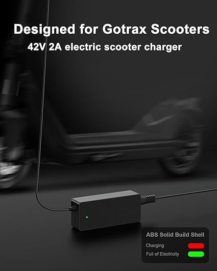 42V 2A for Gotrax Electric Scooter Charger – Compatible with GoTrax GXL V2, Apex,