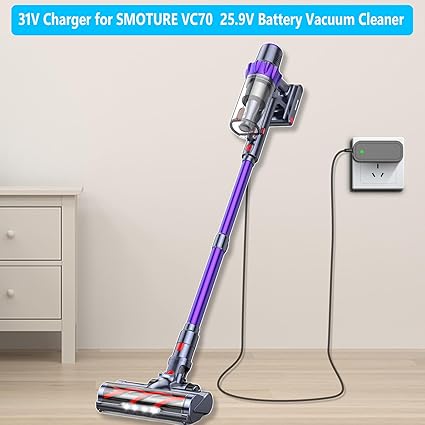 31V Charger for 25.9V Battery Vacuum Cleaner Replacement for SMOTURE VC70 VC80 25.