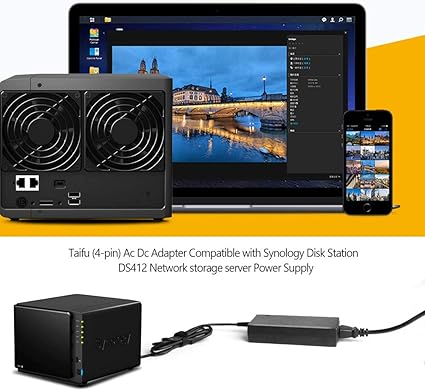 4-Pin 12V 8.33A - 9A Power Adapter for Synology Disk Station 4-Bay DS410 DS410j DS