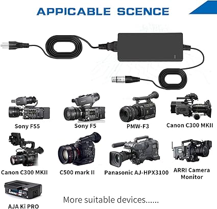 4 pin XLR 12v Power Supply Suitable for Devices Such as Sony F55, F5, Venice, Cano
