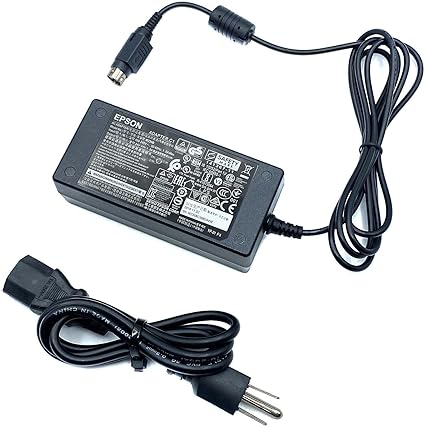Genuine Epson AC Power Supply Adapter for Epson TM-T20 TM-T20II Printers, Bundle: