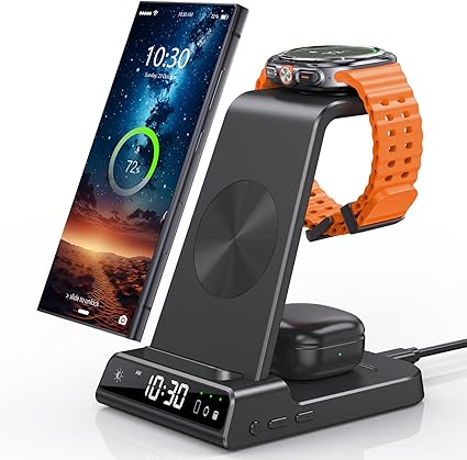 Wireless Charger for Samsung Charging Station, 3 in 1 Android Phone Wireless Charg