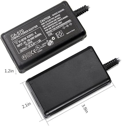 CA-570 AC Adapter Charger Compatible with Canon XA25, XA10, XA-20, XA30, HG20, XH-