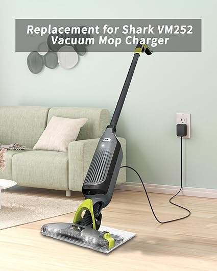Replacement for Shark Vacmop Charger - 13.3V Versatile Dual Connector Compatible w