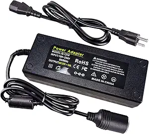 AC to DC Converter, 100V ~ 240V to 12V 10A 120W, Car Cigarette Lighter Socket AC/D
