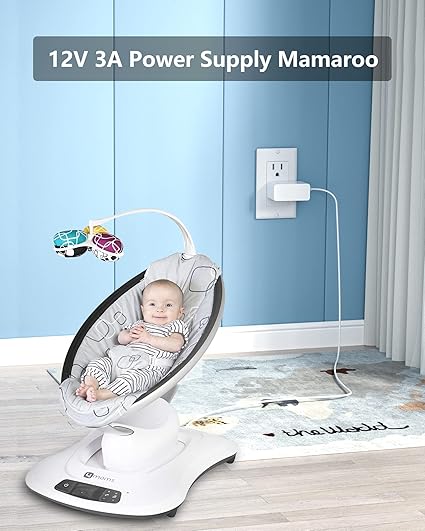 12V 3A for 4moms Mamaroo Power Cord Compatible with 4moms mamaRoo 2/4, for 2015 ma