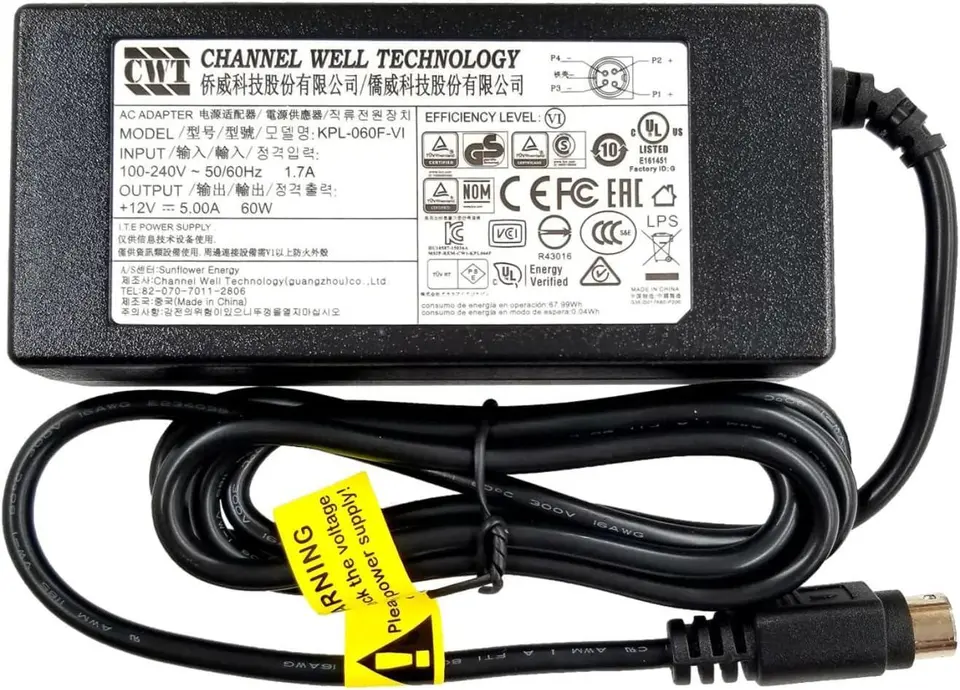 KPL-040F-VI 4-Pin Power Adapter 40W 12V 3.33A for 7808HGH/7816HGH/7216HQHI-K1 Com - Click Image to Close