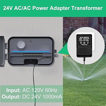 24V Power Supply for Rachio Smart Sprinkler Controller, AC Adapter Transformer, In