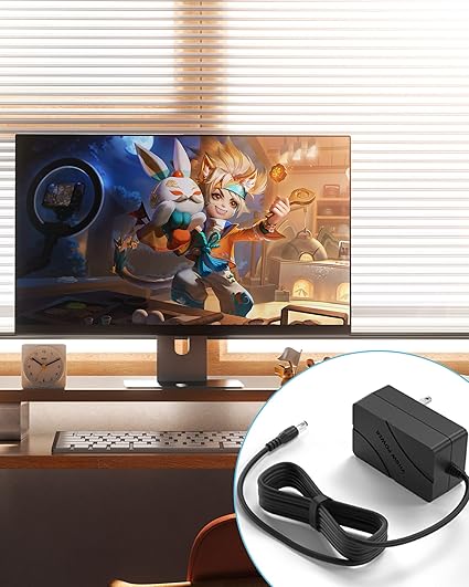 Replacment for Koorui Monitor Powre Cord Compatible with for Koorui 24E4 24N50C 24