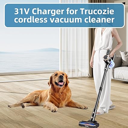 Charger for Trucozie Cordless Vacuum Cleaner, 31V Replacement Charger Compatible w