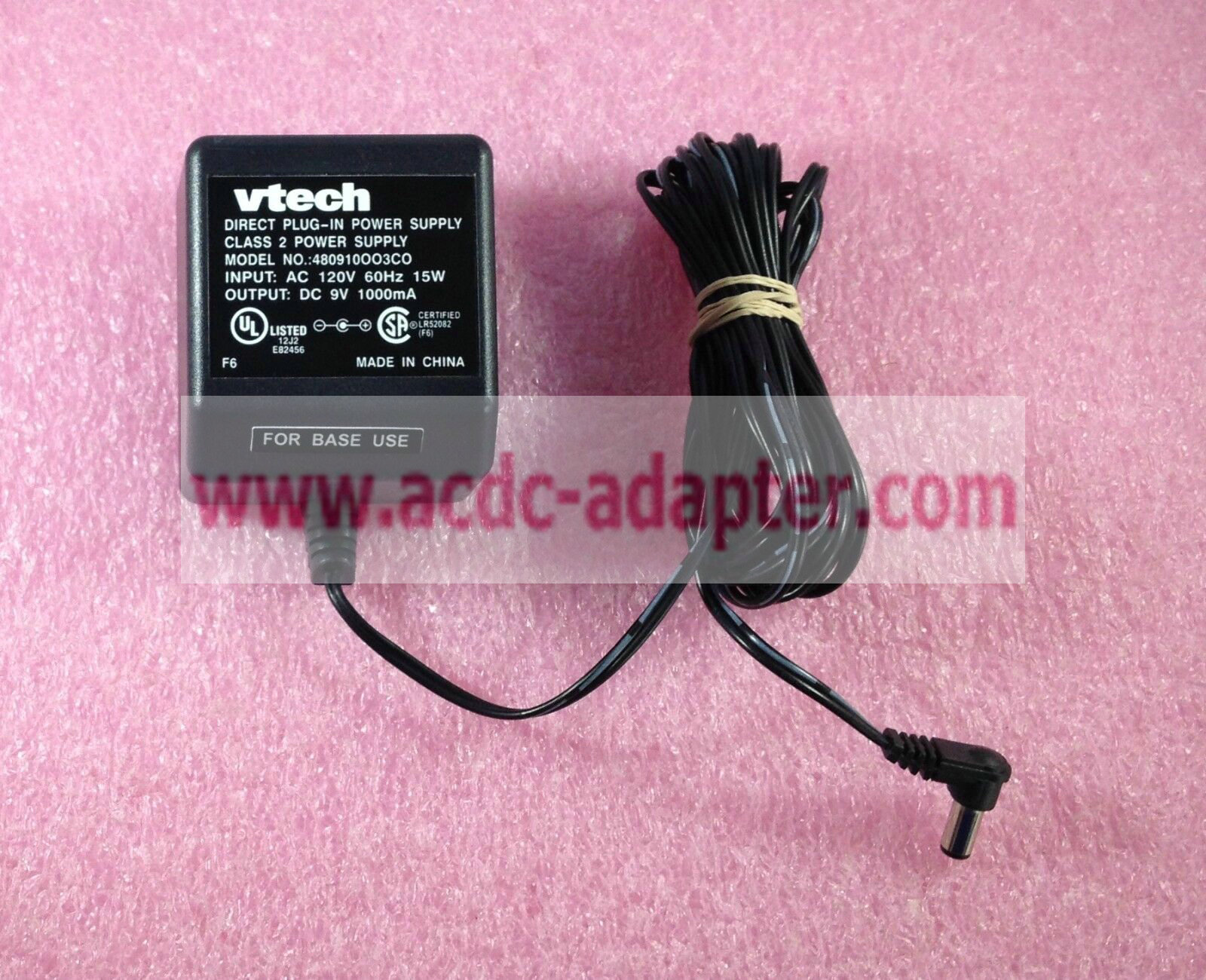9VDC 1000mA ac adapter for VTECH 480910OO3CO DIRECT PLUG-IN POWER SUPPLY