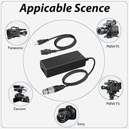 12v 4 pin Power Supply 4 pin XLR Power Supply 12v for Power Pro Cameras, Sony PMW