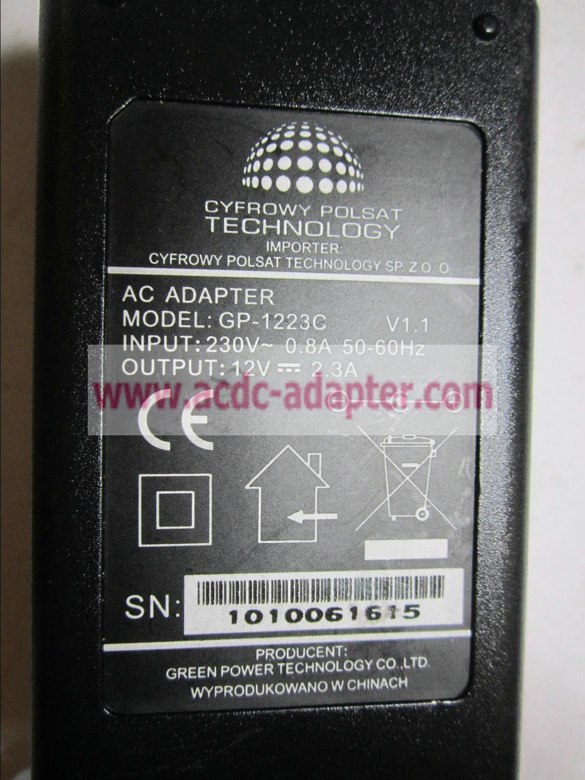 Genuine 12V 2.3A GP-1223C MAINS VIRGIN MEDIA SUPERHUB ROUTER AC-DC Switching Adapt