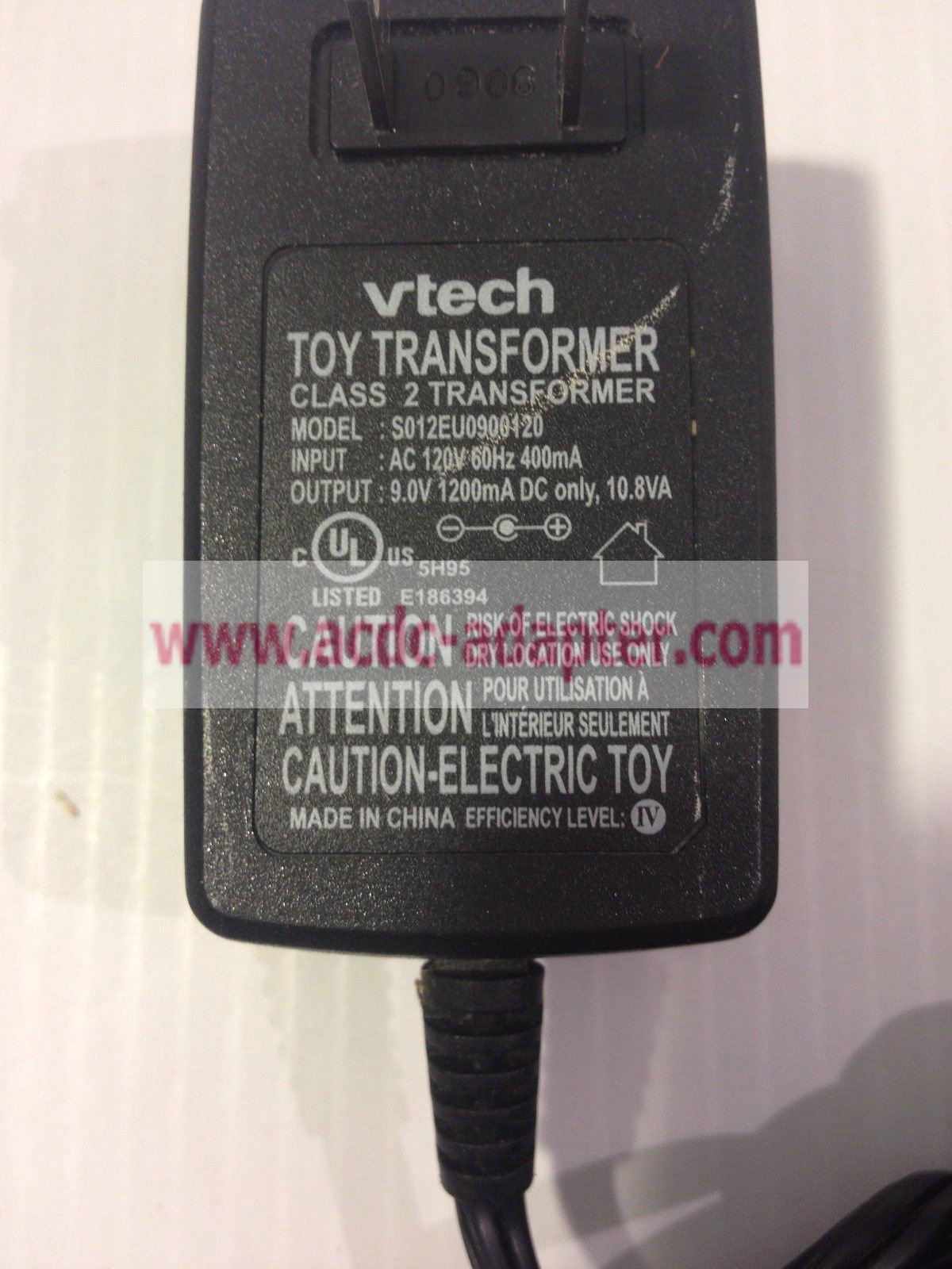 Genuine Vtech Toy S012EU0900120 9.0V 1.2A Transformer AC Adapter Power Supply