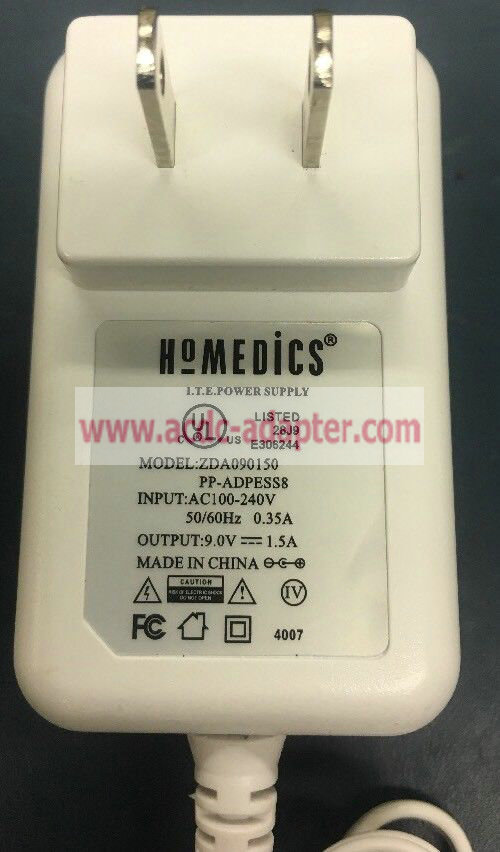 New HoMedics 9V 1.5A ZDA090150 PP-ADPESS8 AC Power Supply Adapter
